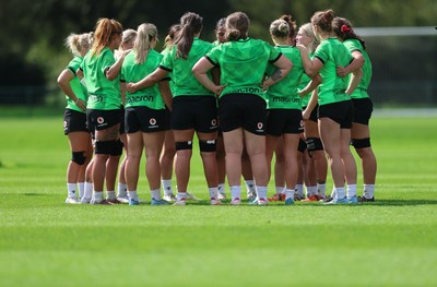 150926 Wales Women Rugby Training Session - The Wales Women rugby squad during a training session ahead of the WXV match against South Africa 