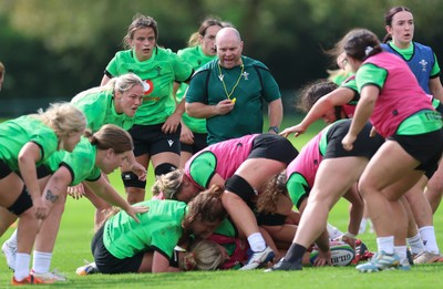 150926 Wales Women Rugby Training Session - Sean Lynn, Wales Head coach during a training session ahead of the WXV match against South Africa 