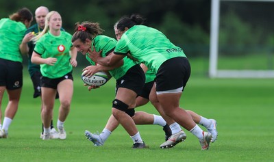 150926 Wales Women Rugby Training Session - Branwen Metcalfe during a training session ahead of the WXV match against South Africa 