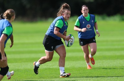 150926 Wales Women Rugby Training Session - Lleucu George during a training session ahead of the WXV match against South Africa 