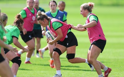 150926 Wales Women Rugby Training Session - Alisha Joyce and Molly Reardon during a training session ahead of the WXV match against South Africa 