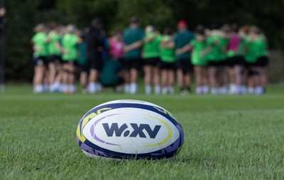 150926 Wales Women Rugby Training Session - The Wales Women rugby squad during a training session ahead of the WXV match against South Africa 