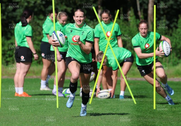150926 Wales Women Rugby Training Session - Carys Cox during a training session ahead of the WXV match against South Africa 