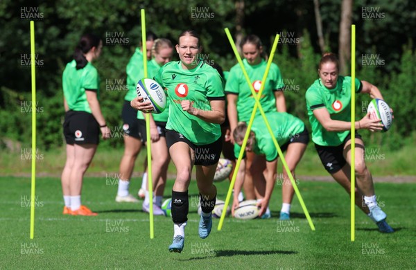 150926 Wales Women Rugby Training Session - Carys Cox during a training session ahead of the WXV match against South Africa 
