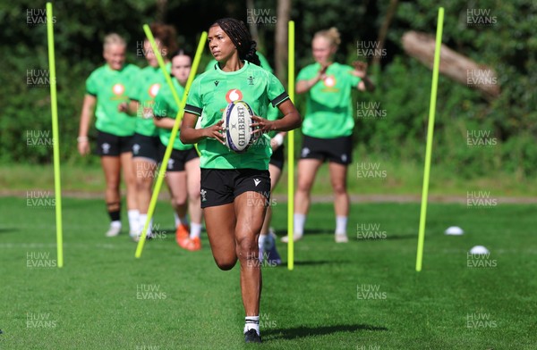150926 Wales Women Rugby Training Session - Nia Fajeyisan during a training session ahead of the WXV match against South Africa 