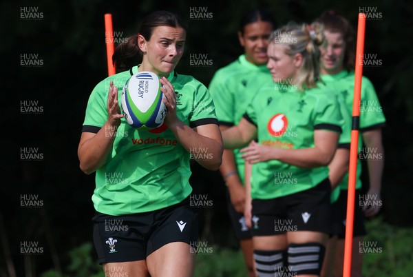 150926 Wales Women Rugby Training Session - Branwen Metcalfe during a training session ahead of the WXV match against South Africa 