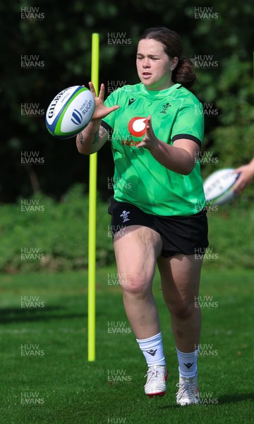150926 Wales Women Rugby Training Session - Maisie Davies during a training session ahead of the WXV match against South Africa 