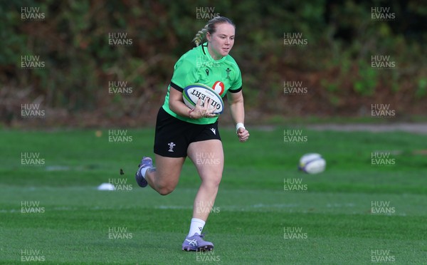150926 Wales Women Rugby Training Session - Savannah Picton-Powell during a training session ahead of the WXV match against South Africa 