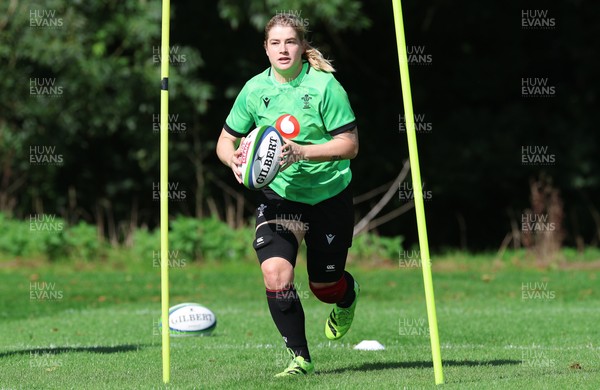 150926 Wales Women Rugby Training Session - Bethan Lewis during a training session ahead of the WXV match against South Africa 