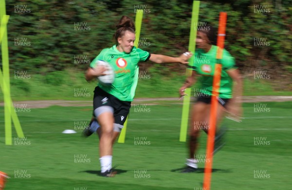 150926 Wales Women Rugby Training Session - Lleucu George during a training session ahead of the WXV match against South Africa 