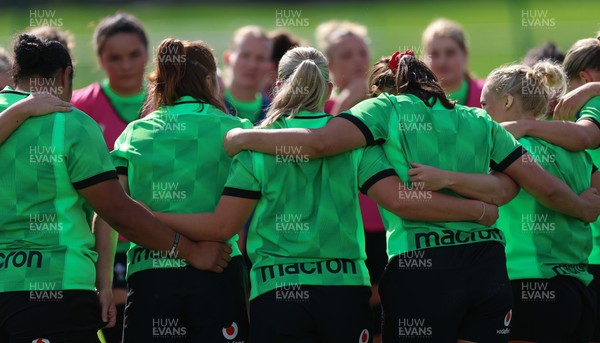 150926 Wales Women Rugby Training Session - The Wales Women rugby squad during a training session ahead of the WXV match against South Africa 