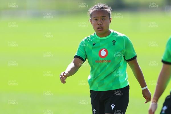 150926 Wales Women Rugby Training Session - Jenna De Vera during a training session ahead of the WXV match against South Africa 