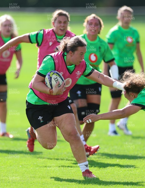 150926 Wales Women Rugby Training Session - Katherine Baverstock during a training session ahead of the WXV match against South Africa 