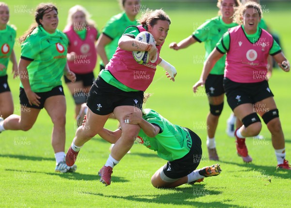 150926 Wales Women Rugby Training Session - Katherine Baverstock during a training session ahead of the WXV match against South Africa 