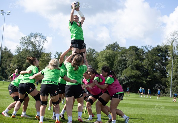 150926 Wales Women Rugby Training Session - Georgia Evans during a training session ahead of the WXV match against South Africa 