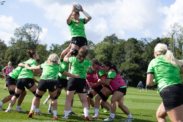 150926 Wales Women Rugby Training Session - Georgia Evans during a training session ahead of the WXV match against South Africa 