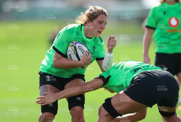 150926 Wales Women Rugby Training Session - Georgia Evans during a training session ahead of the WXV match against South Africa 