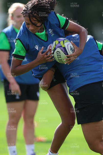 150926 Wales Women Rugby Training Session - Nia Fajeyisan during a training session ahead of the WXV match against South Africa 