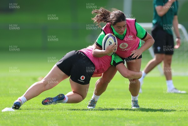 150926 Wales Women Rugby Training Session - Crystal James during a training session ahead of the WXV match against South Africa 
