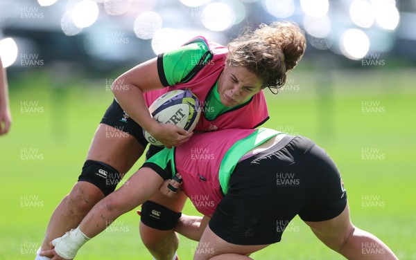 150926 Wales Women Rugby Training Session - Natalia John during a training session ahead of the WXV match against South Africa 
