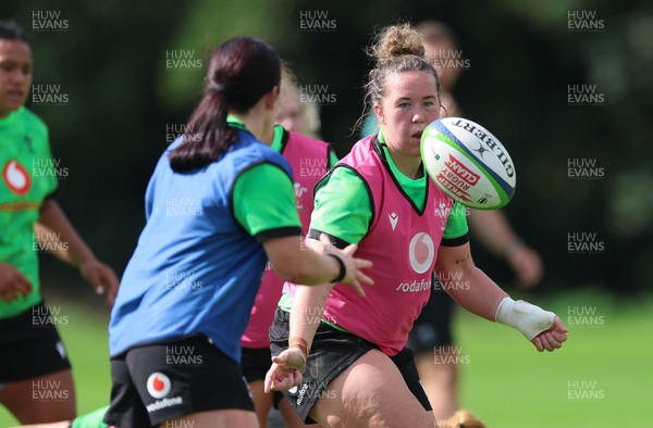 150926 Wales Women Rugby Training Session - Katherine Baverstock during a training session ahead of the WXV match against South Africa 