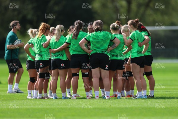 150926 Wales Women Rugby Training Session - The Wales Women rugby squad during a training session ahead of the WXV match against South Africa 
