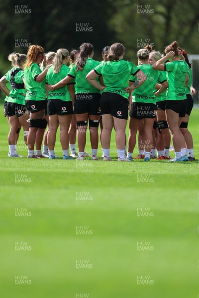 150926 Wales Women Rugby Training Session - The Wales Women rugby squad during a training session ahead of the WXV match against South Africa 