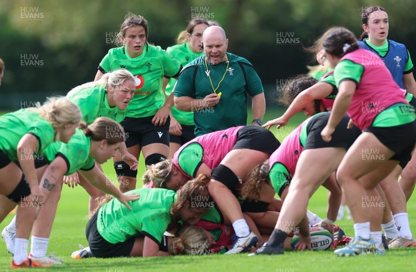 150926 Wales Women Rugby Training Session - Sean Lynn, Wales Head coach during a training session ahead of the WXV match against South Africa 