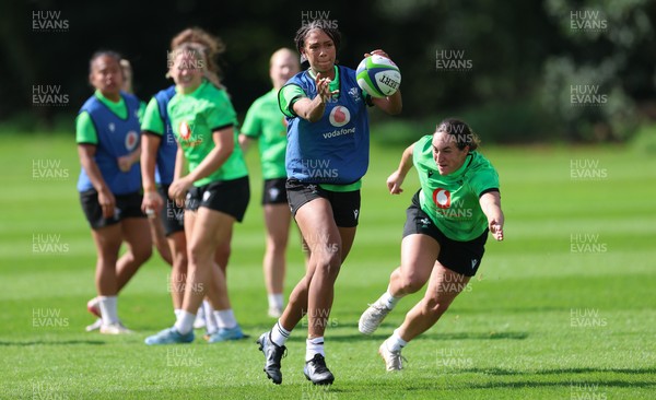 150926 Wales Women Rugby Training Session - Nia Fajeyisan during a training session ahead of the WXV match against South Africa 