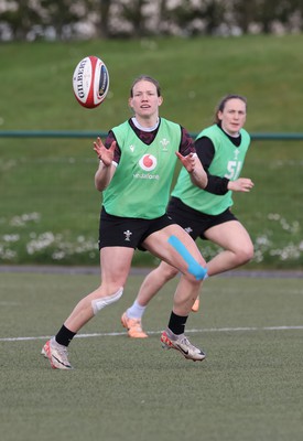 160424 - Wales Women Rugby Training - Carys Cox during a training session ahead of Wales’ Guinness Women’s 6 Nations match against France