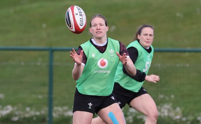 160424 - Wales Women Rugby Training - Carys Cox during a training session ahead of Wales’ Guinness Women’s 6 Nations match against France