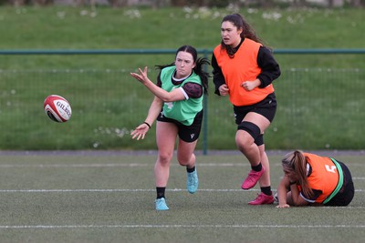 160424 - Wales Women Rugby Training - Sian Jones during a training session ahead of Wales’ Guinness Women’s 6 Nations match against France