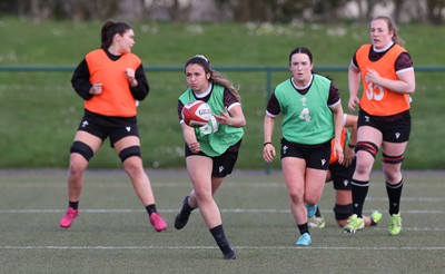 160424 - Wales Women Rugby Training - Kayleigh Powell during a training session ahead of Wales’ Guinness Women’s 6 Nations match against France