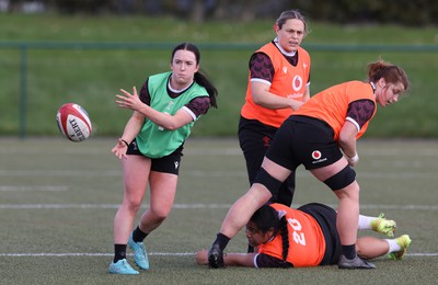 160424 - Wales Women Rugby Training - Sian Jones during a training session ahead of Wales’ Guinness Women’s 6 Nations match against France