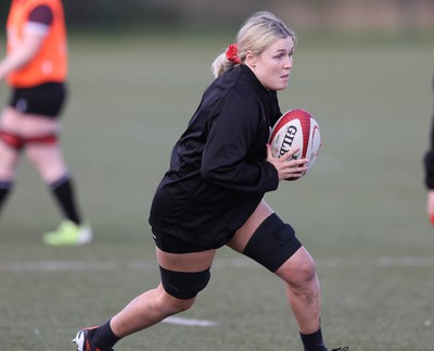 160424 - Wales Women Rugby Training - Alex Callender during a training session ahead of Wales’ Guinness Women’s 6 Nations match against France