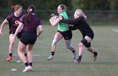 160424 - Wales Women Rugby Training - Carys Cox during a training session ahead of Wales’ Guinness Women’s 6 Nations match against France