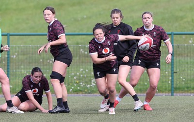 160424 - Wales Women Rugby Training - Meg Davies during a training session ahead of Wales’ Guinness Women’s 6 Nations match against France