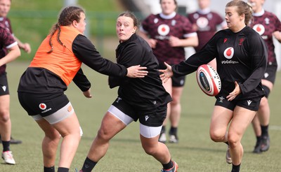 160424 - Wales Women Rugby Training - Lleucu George during a training session ahead of Wales’ Guinness Women’s 6 Nations match against France