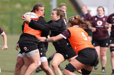 160424 - Wales Women Rugby Training - Mollie Wilkinson during a training session ahead of Wales’ Guinness Women’s 6 Nations match against France