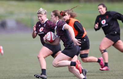 160424 - Wales Women Rugby Training -  Lisa Neumann during a training session ahead of Wales’ Guinness Women’s 6 Nations match against France