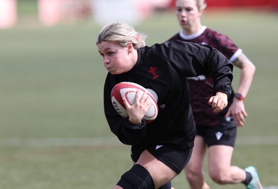 160424 - Wales Women Rugby Training -  Alex Callender during a training session ahead of Wales’ Guinness Women’s 6 Nations match against France