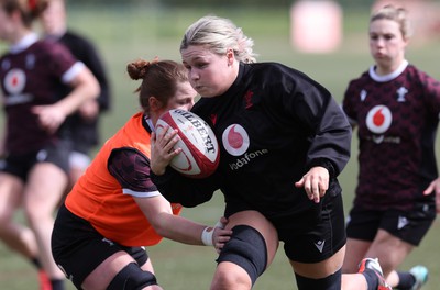 160424 - Wales Women Rugby Training -  Alex Callender during a training session ahead of Wales’ Guinness Women’s 6 Nations match against France