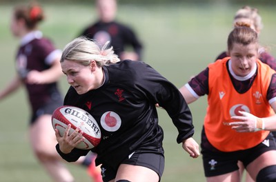 160424 - Wales Women Rugby Training -  Alex Callender during a training session ahead of Wales’ Guinness Women’s 6 Nations match against France