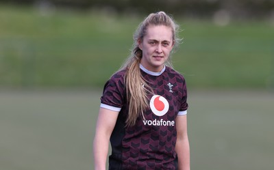 160424 - Wales Women Rugby Training -  Hannah Jones during a training session ahead of Wales’ Guinness Women’s 6 Nations match against France