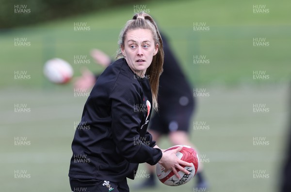 160424 - Wales Women Rugby Training - Hannah Jones during a training session ahead of Wales’ Guinness Women’s 6 Nations match against France