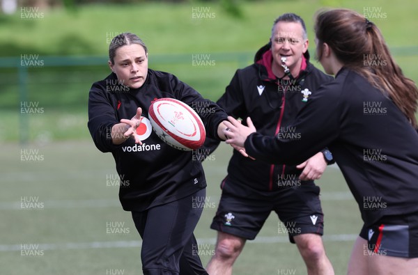 160424 - Wales Women Rugby Training - Jenni Scoble during a training session ahead of Wales’ Guinness Women’s 6 Nations match against France