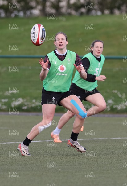 160424 - Wales Women Rugby Training - Carys Cox during a training session ahead of Wales’ Guinness Women’s 6 Nations match against France