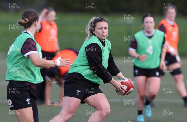 160424 - Wales Women Rugby Training - Hannah Bluck during a training session ahead of Wales’ Guinness Women’s 6 Nations match against France
