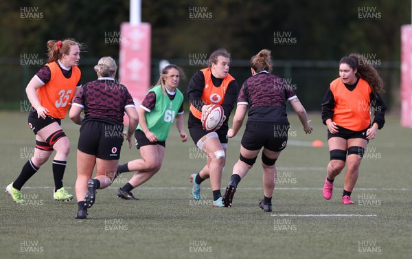 160424 - Wales Women Rugby Training - Carys Phillips during a training session ahead of Wales’ Guinness Women’s 6 Nations match against France