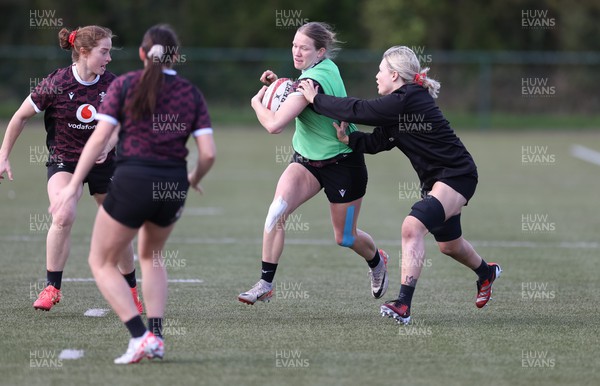 160424 - Wales Women Rugby Training - Carys Cox during a training session ahead of Wales’ Guinness Women’s 6 Nations match against France